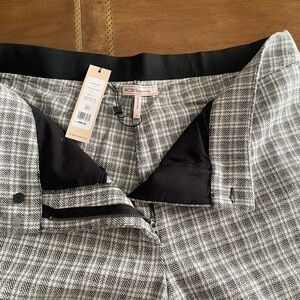 BCBGeneration Women's Black and White Plaid Pants